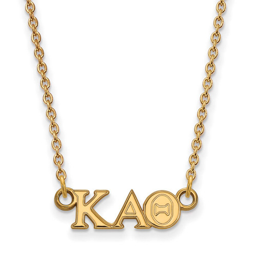 Kappa Alpha Theta Extra Small Pendant with 18 Inch Chain Gold-plated Silver GP006KAT-18