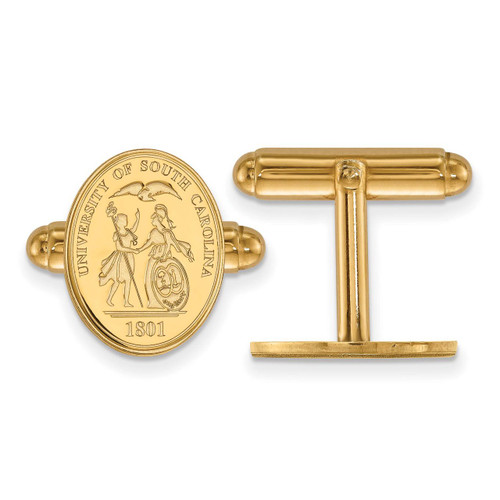 University of South Carolina Crest Cufflinks Gold-plated Silver GP067USO