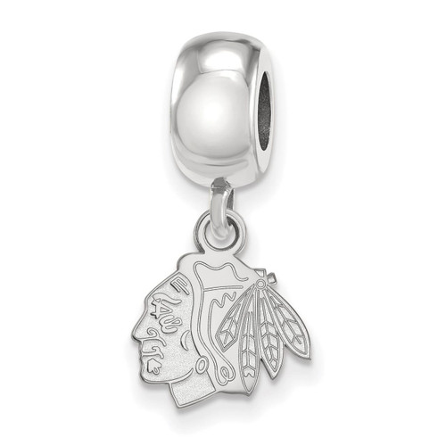 Chicago Blackhawks Bead Charm x-Small Dangle Sterling Silver SS030BLA