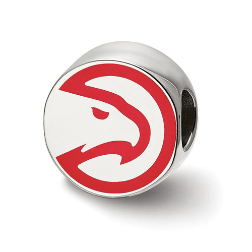 Atlanta Hawks Hawk Head Enameled Logo Bead Sterling Silver SS500HAW