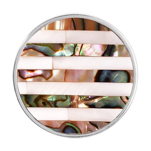Nikki Lissoni Striped Shell Silver-Plated 33mm Coin C1194SM