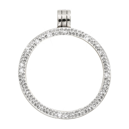 Nikki Lissoni Silver-Plated with Swarovski Stones 35mm Coin Holder PSW01SM