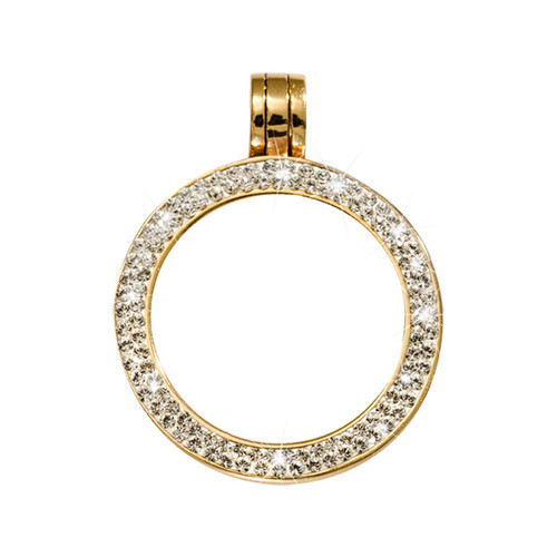 Nikki Lissoni Gold-Plated with Swarovski Stones 25mm Coin Holder PSW02GS
