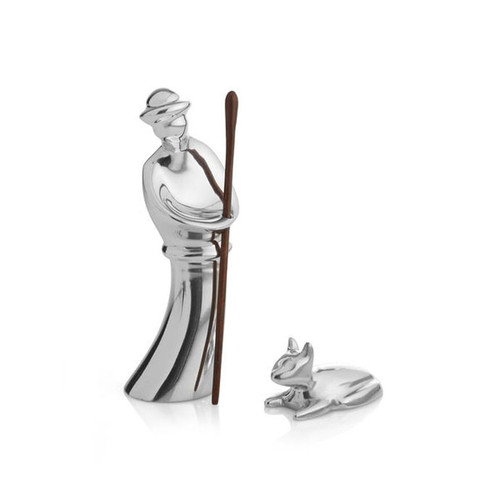 Nambe Mini Nativity Shepherd with Lamb MT0908