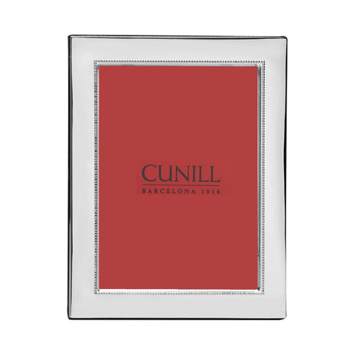 Cunill Beaded Wide 5 x 7 Inch Picture Frame - Sterling Silver