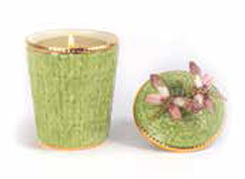 Jay Strongwater Ivy Rose Celadon Dragonfly Candle MPN: SDH6609-272