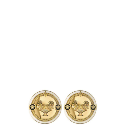 Versace Prestige Gala Coasters Porcelain Set of Two