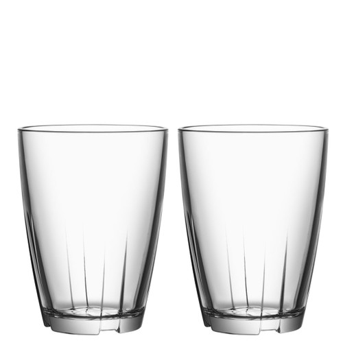 Kosta Boda Bruk Tumbler Clear Large Pair