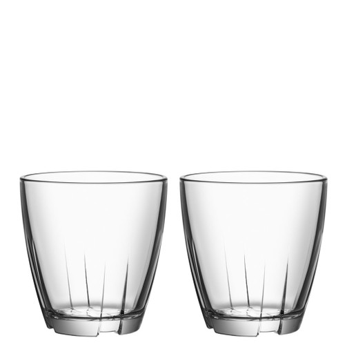 Kosta Boda Bruk Tumbler Clear Small Pair
