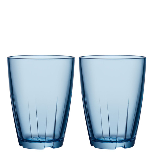 Kosta Boda Bruk Tumbler Water Blue Large Pair
