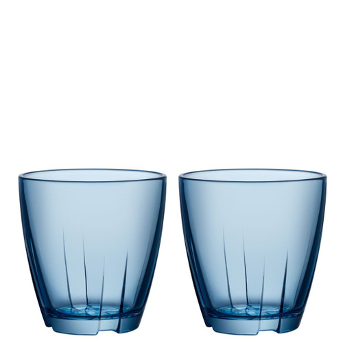 Kosta Boda Bruk Tumbler Water Blue Small Pair