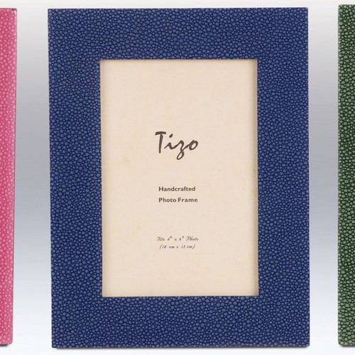 Tizo Dots 4 x 6 Inch Wood Picture Frame - Blue