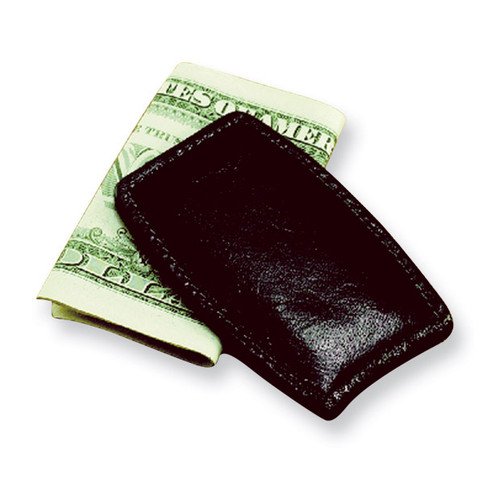 Black Leather Money Clip GL8799