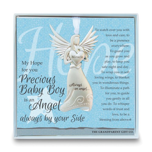 Baby Boy Angel Ornament with Sentiment GM14278