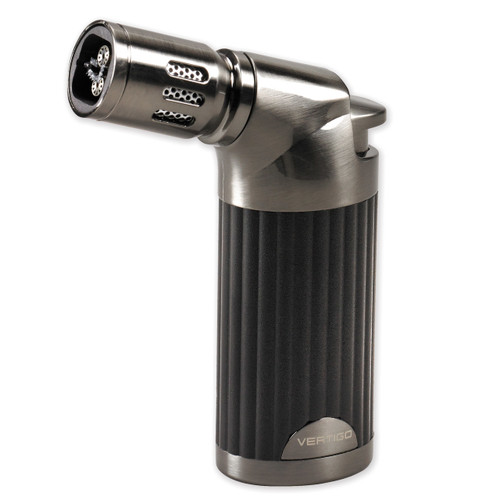 Vertigo Champ Black Matte and Gunmetal Quad Flame Table Torch Lighter GM15354