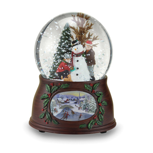 Glitterdome Musical Snowman with Kids GM15743