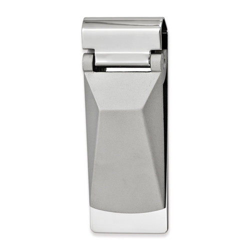 Angled Top Hinged Money Clip Silver-tone GM16848