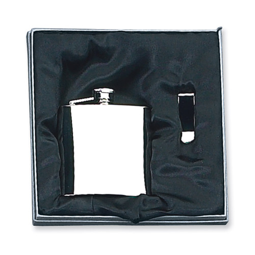 8 oz. Stainless Steel Flask & Money Clip Gift Set GM2715