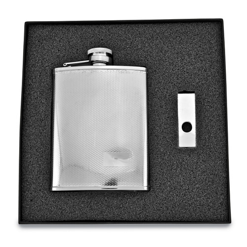 6 oz. Stainless Steel Flask & Money Clip Gift Set GM2723