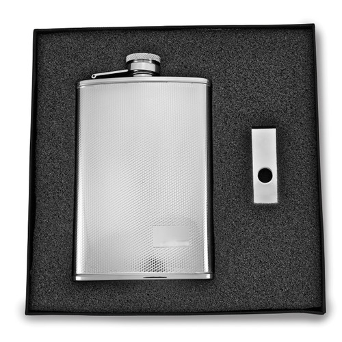 8 oz. Stainless Steel Flask & Money Clip Gift Set GM2724