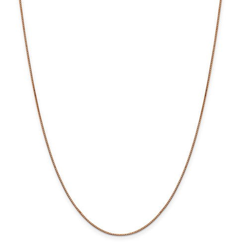 .8 mm Box with Lobster Chain 22 Inch 14k Rose Gold 7160-22