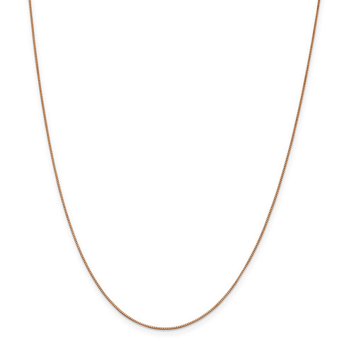 .7 mm Box with Lobster Chain 22 Inch 14k Rose Gold 7168-22