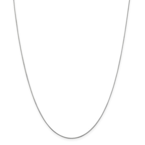 .8 mm Diamond-cut Octagonal Snake Chain 18 Inch 14K White Gold 7184-18