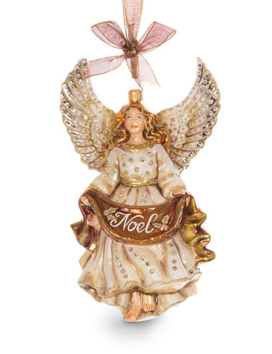 Jay Strongwater Noel Angel Glass Ornament Golden SDH2243-232