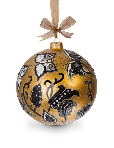 Jay Strongwater Butterfly Nouveau Artisan 6 Inch Ornament Golden SDH2259-232