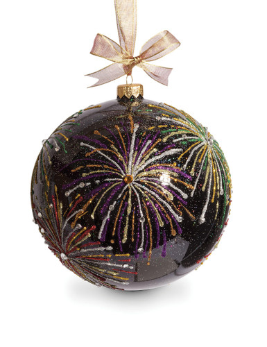 Jay Strongwater Fireworks Artisan 6 Inch Ornament Black SDH2260-273