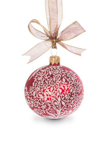 Jay Strongwater Filigree Artisan 3 Inch Ornament Siam SDH2263-222