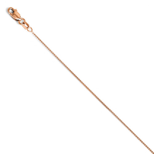 .8mm Baby Wheat Chain 18 Inch - 14k Rose Gold 1203-18