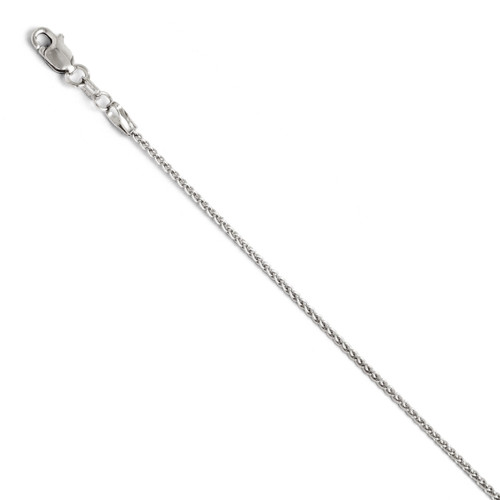 1.2mm Wheat Chain 24 Inch - 14k White Gold 1849-24