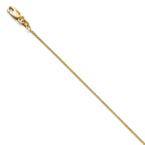 .90mm Round Diamond-cut Wheat Chain 18 Inch - 14k Gold 3312-18
