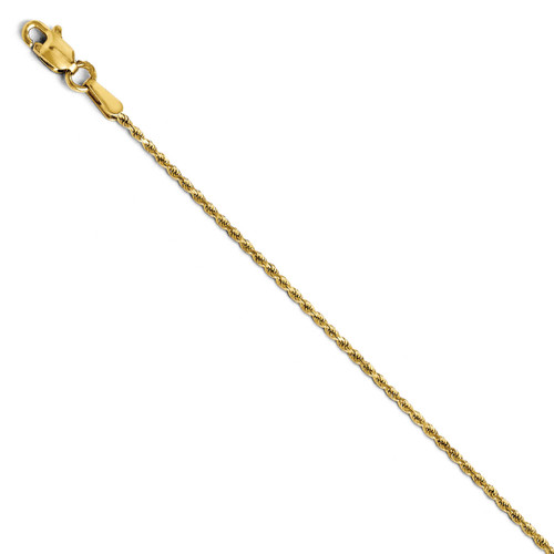 1.3mm Diamond Cut Rope Chain 22 Inch - 14k Gold 7058-22