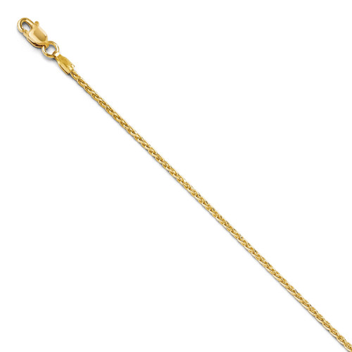 1.3mm Diamond-cut Wheat Chain 16 Inch - 14k Gold 7088-16