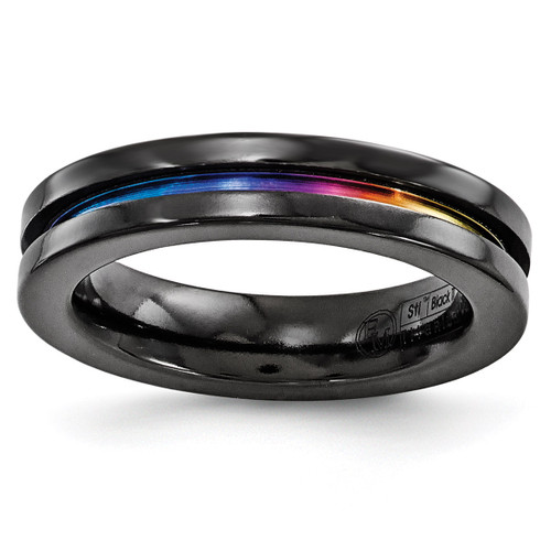 Edward Mirell Black Titanium Anodized 4mm Band EMR173