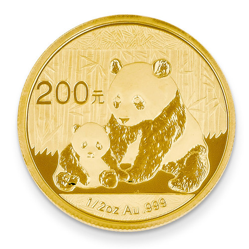 24k Gold 1/2oz Panda Coin 1/2P