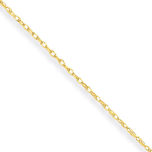Carded Cable Rope Chain 18 Inch 10k Gold 10K7RY-18