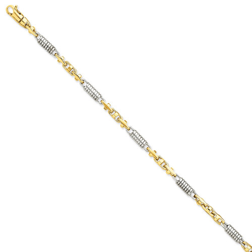 4.8mm Fancy Link Chain 24 Inch 14k Two-Tone Gold LK573-24