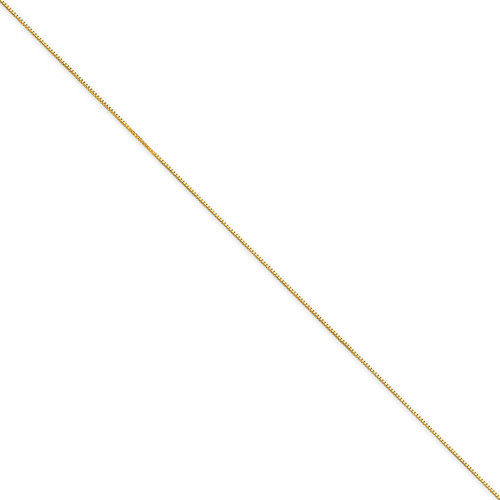 0.5mm Box Chain 20 Inch 14k Gold PEN1-20