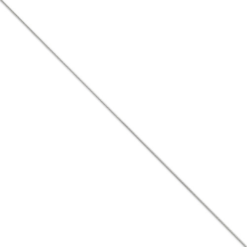 1.2mm Round Snake Chain 30 Inch 14k White Gold WSNA100-30