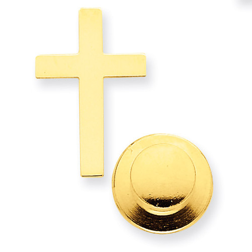 Cross Tie Tac 14k Gold Polished XR462