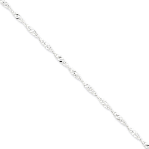 20 Inch 3.00mm Singapore Chain Sterling Silver QFC70-20