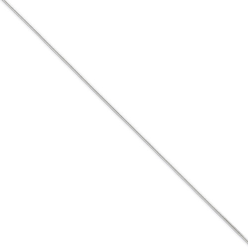 20 Inch 1mm Round Snake Chain Sterling Silver QSN030-20