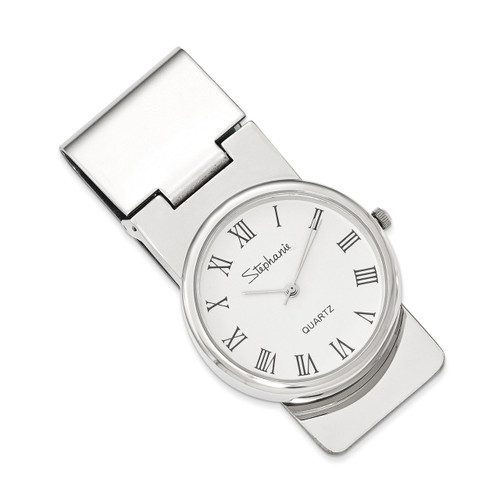 Round Money Clip with White Face Clock GM12365