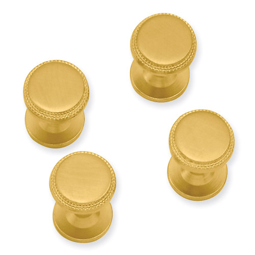 Kelly Waters Four Piece Florentined Beaded Tuxedo Studs Gold-plated KW589