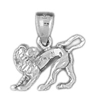 Leo Lion Zodiac Charm or Pendant in .925 Sterling Silver DZST-9384 by ...