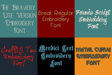 20 PES Font Bundle - Volume 2 - 20 Machine Embroidery Fonts