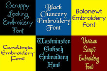 20 PES Font Bundle - Volume 2 - 20 Machine Embroidery Fonts